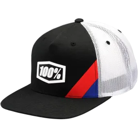 100% YOUTH HAT - TRUCKER CORNERSTONE (BLACK)