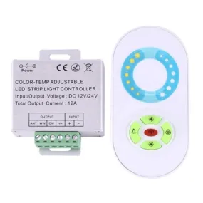 12v-24v 12a Color-Temp Adjustable LED Strip Light Controller HT-2W (W)