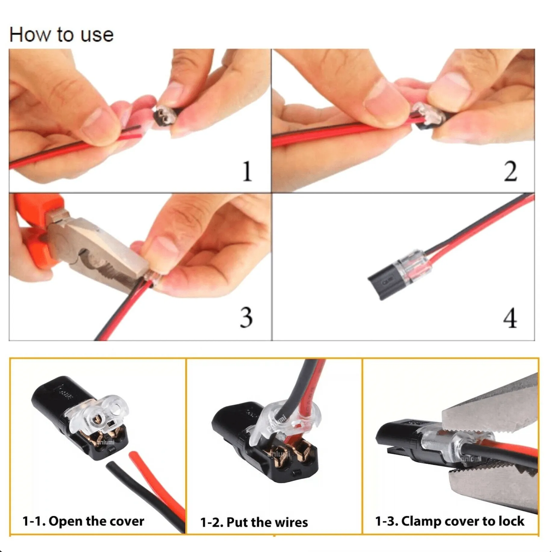 12V/24V 2Pin LED Strip 2/3/4 Way Connector For Power Distribution Single Colour LED