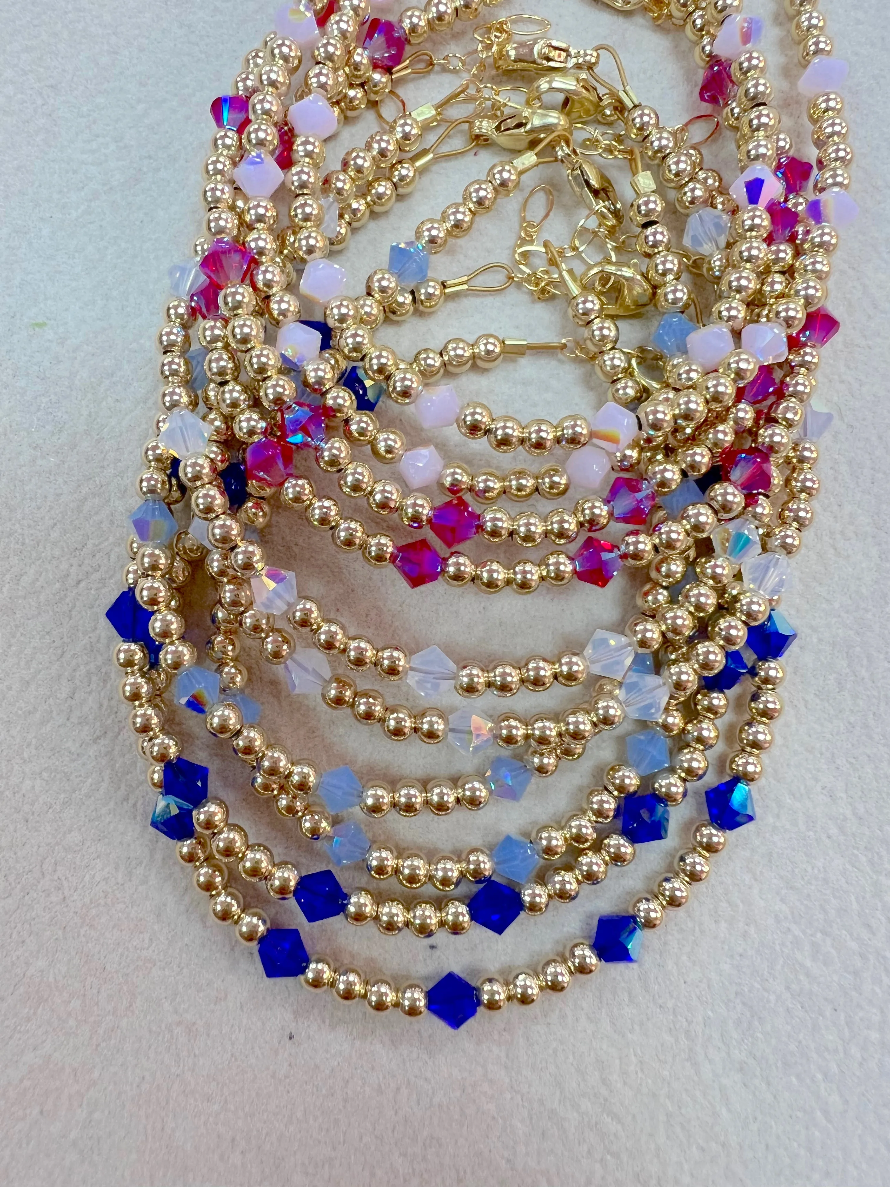 14k Gold Filled Swarovski Crystal Bracelets