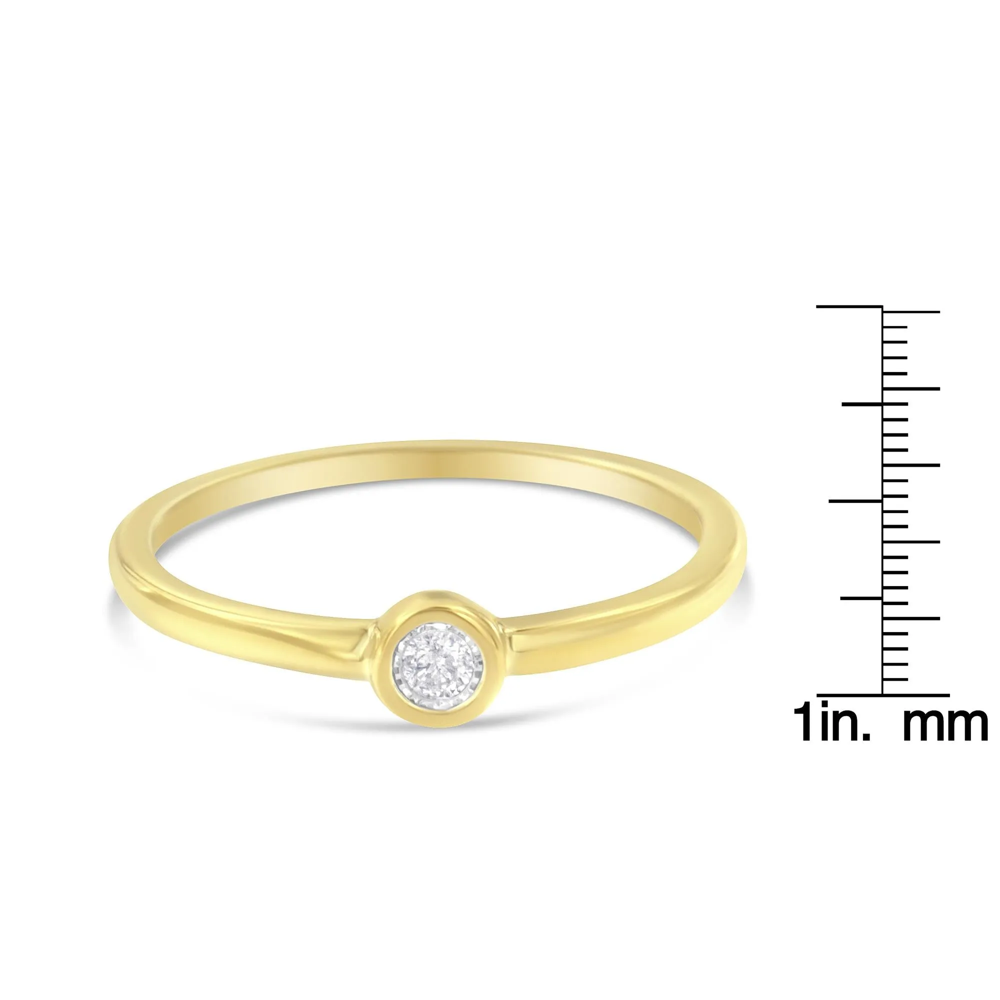 14K Yellow Gold Plated .925 Sterling Silver Miracle Set Diamond Ring (1/20 Cttw, J-K Color, I1-I2 Clarity) by Haus of Brilliance