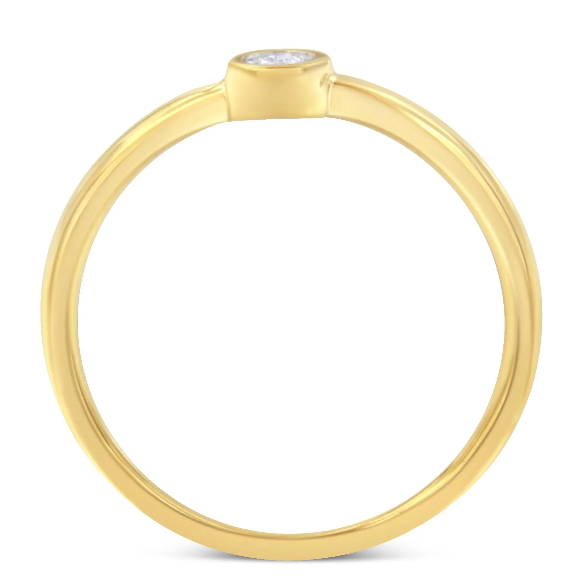 14K Yellow Gold Plated .925 Sterling Silver Miracle Set Diamond Ring (1/20 Cttw, J-K Color, I1-I2 Clarity) by Haus of Brilliance