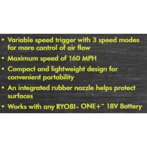 18-Volt ONE  Cordless Compact Workshop Blower (Tool Only)