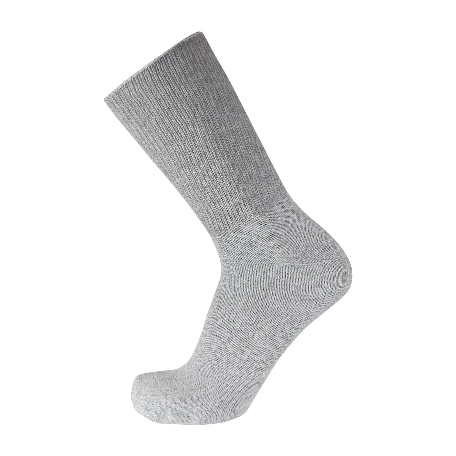 180 Pairs of Premium Cotton Loose Top Diabetic Neuropathy Socks (Grey)