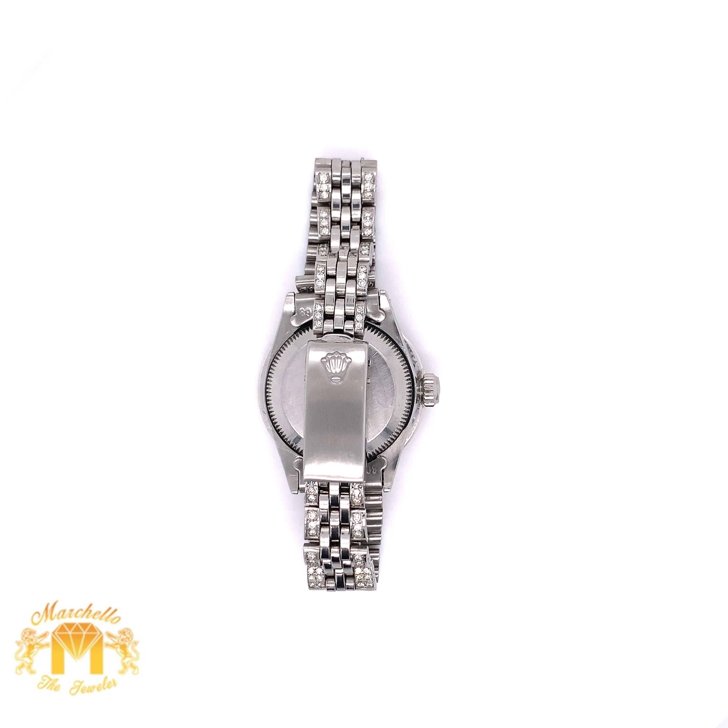 26mm Ladies’ Rolex Date Watch with Diamond Jubilee Bracelet (gray dial)