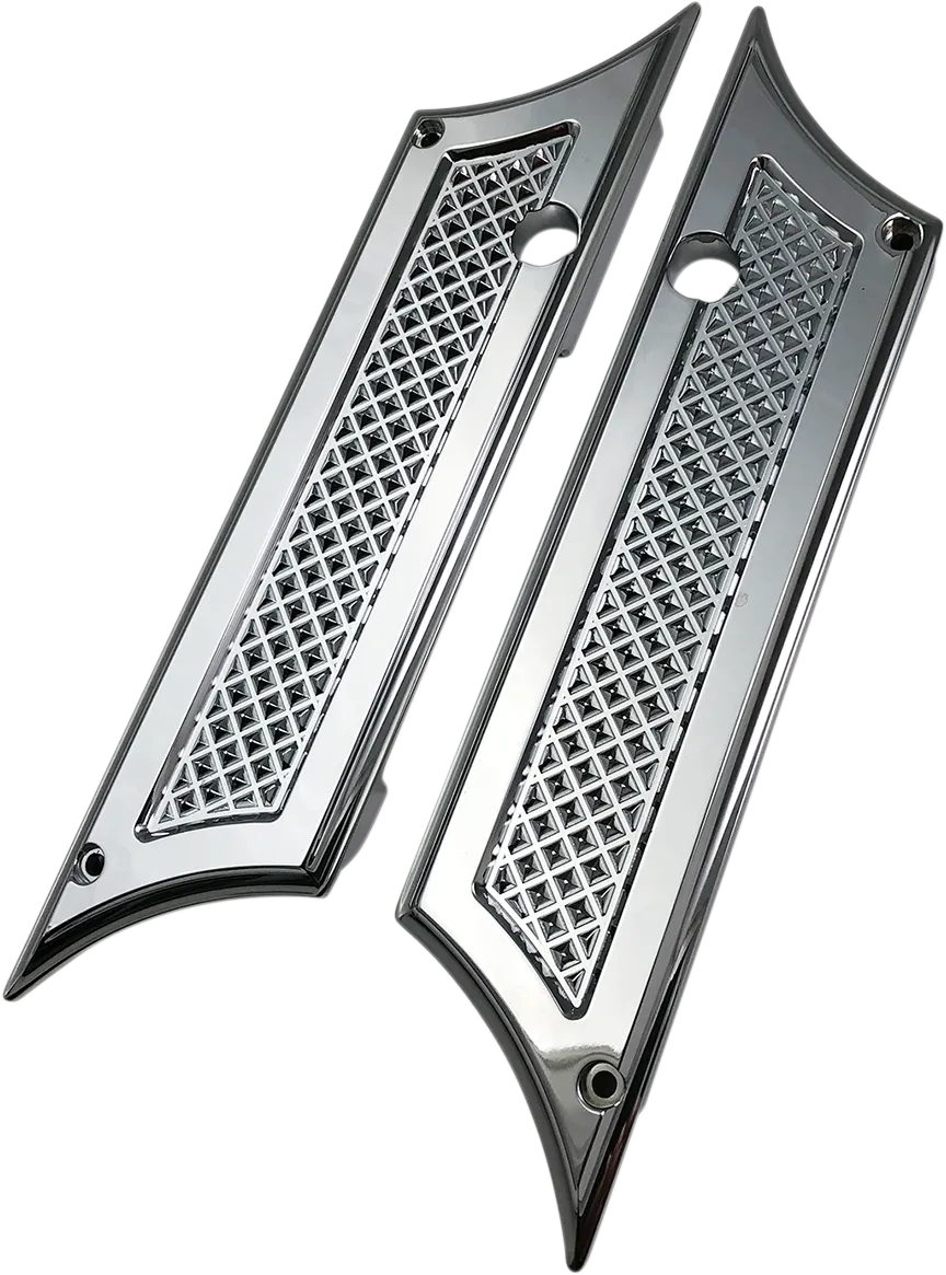 3501-0868 - EDDIE TROTTA DESIGNS Saddlebag Latch Covers - Diamond Cut C TC981