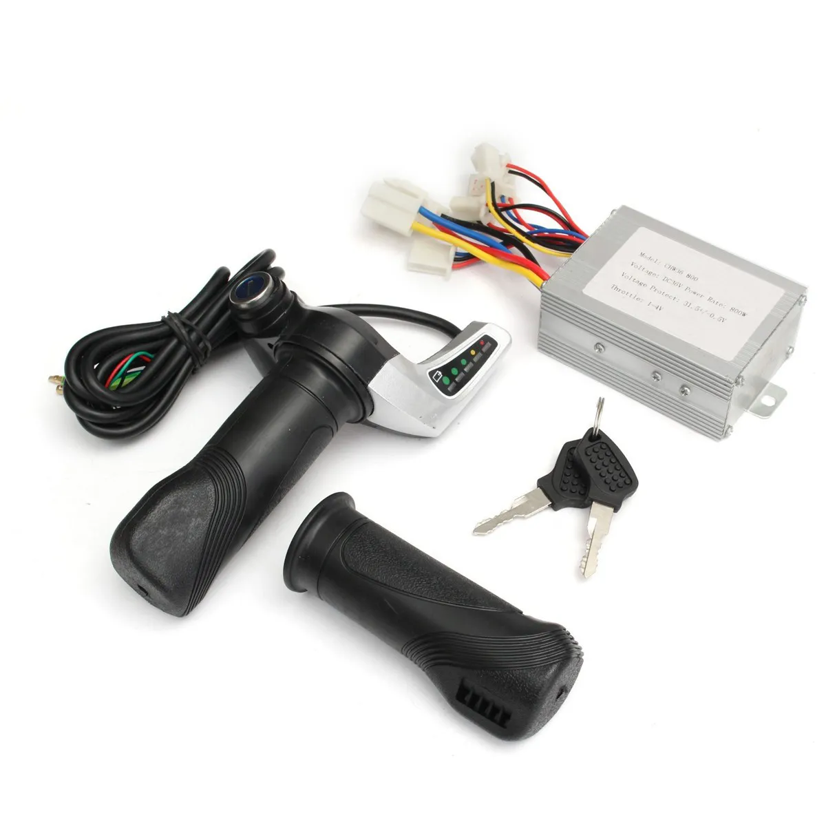 36V 800W Brushed Speed Controller Throttle Twist Grip for Scooter Motor E-Bike