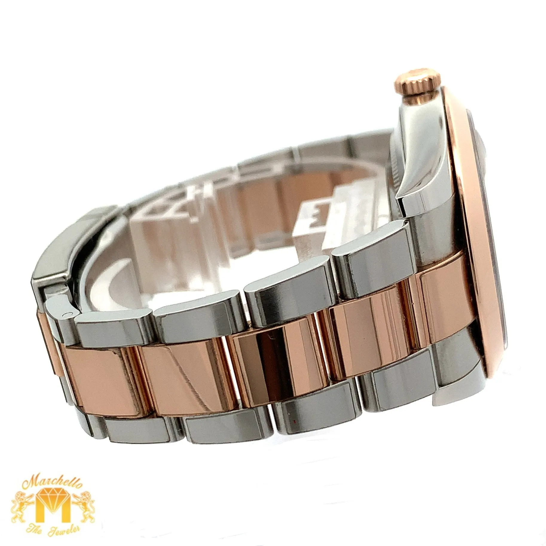 41mm Rolex Watch with Two-Tone Oyster Bracelet (factory diamond dial)