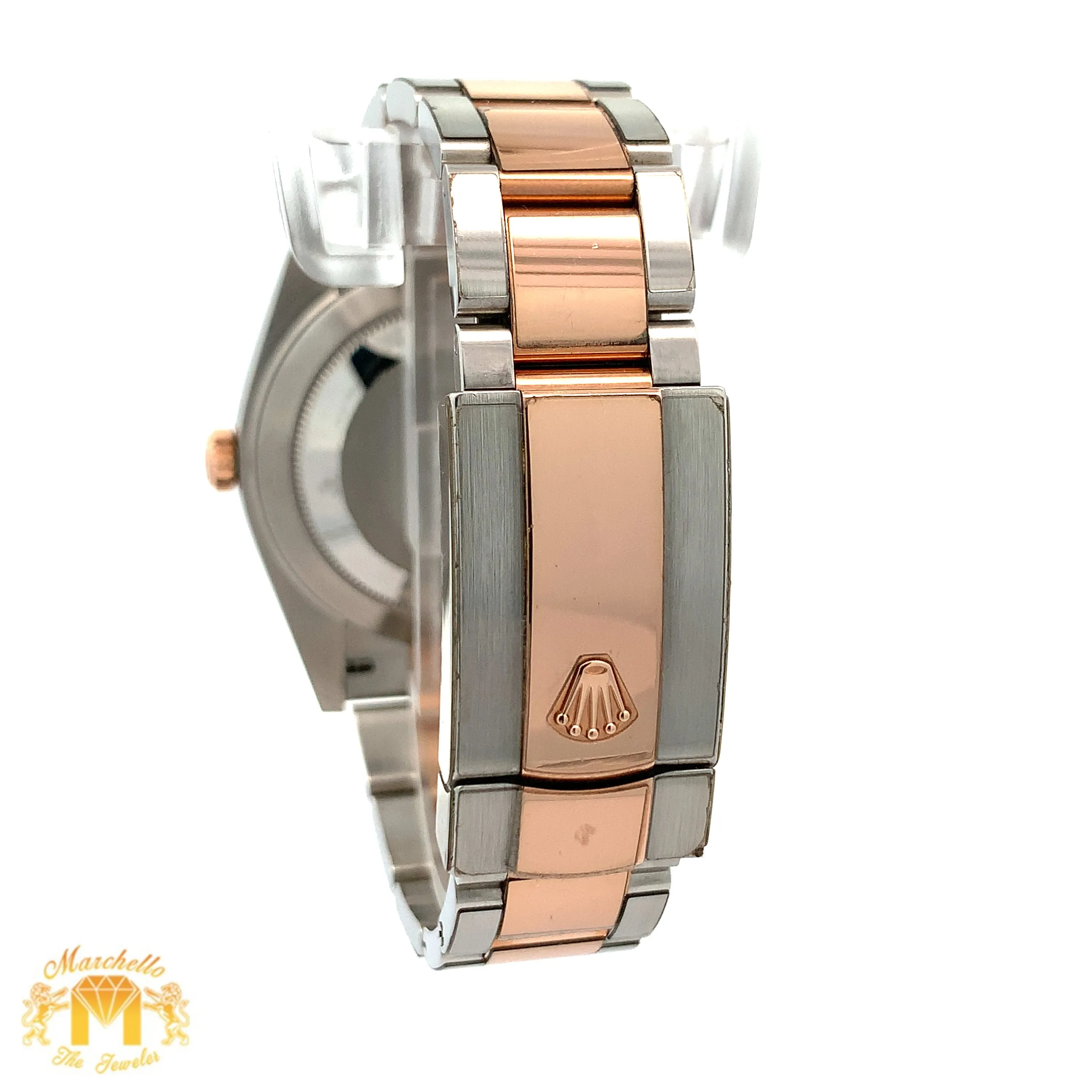 41mm Rolex Watch with Two-Tone Oyster Bracelet (factory diamond dial)