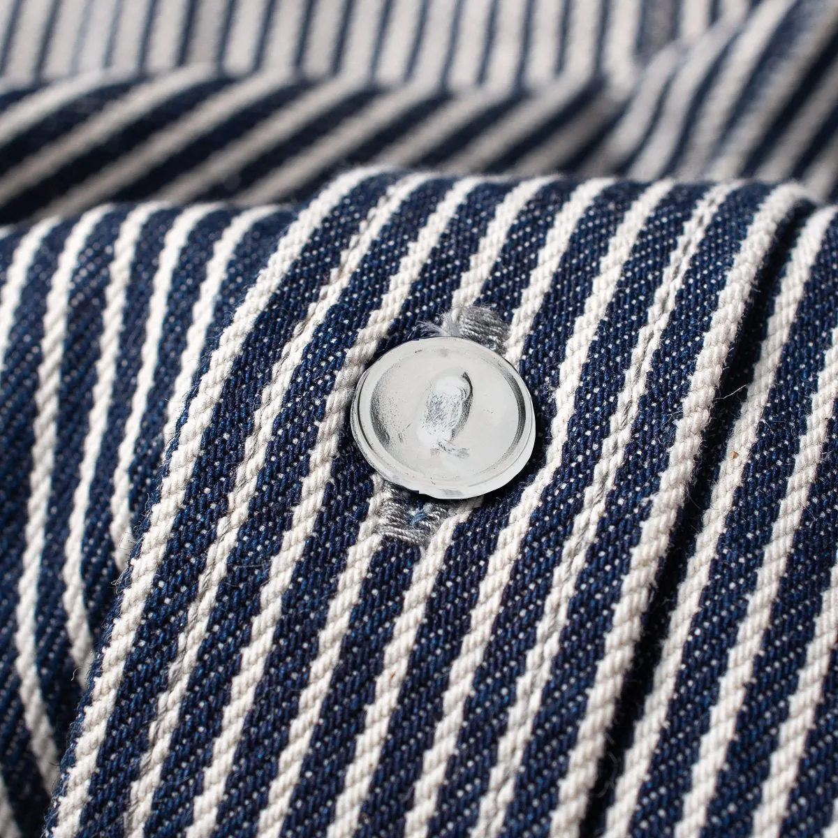 8oz Herringbone Hickory Stripe Work Shirt - Indigo
