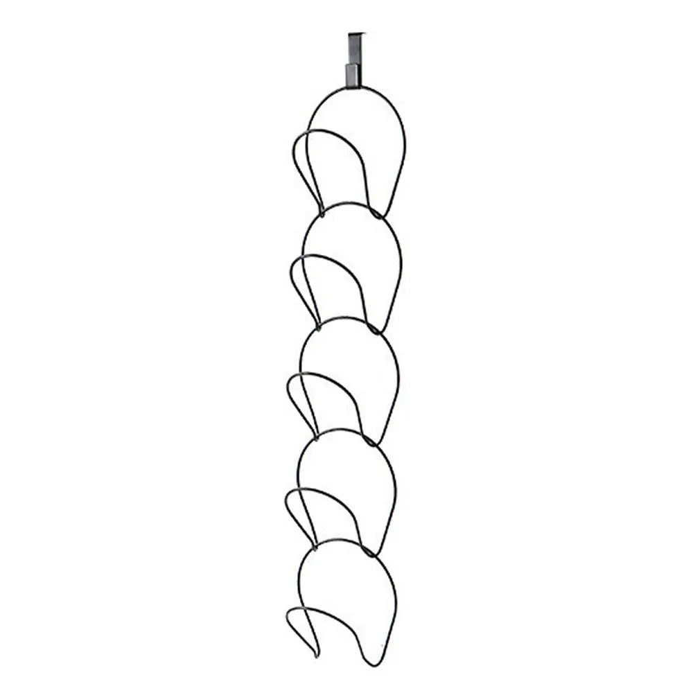 Adjustable 5-Hook Hanging Wig Hat Racks Over The Door Baseball Caps Holder Organizer