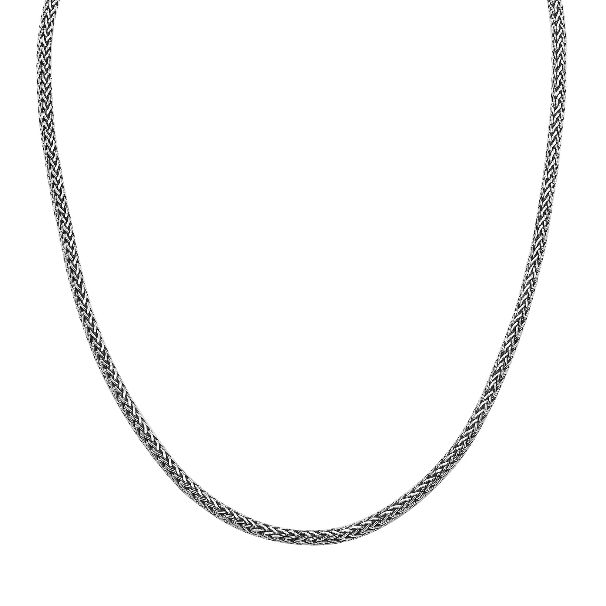 AN-1122-GA Sterling Silver Necklace With Garnet Q.