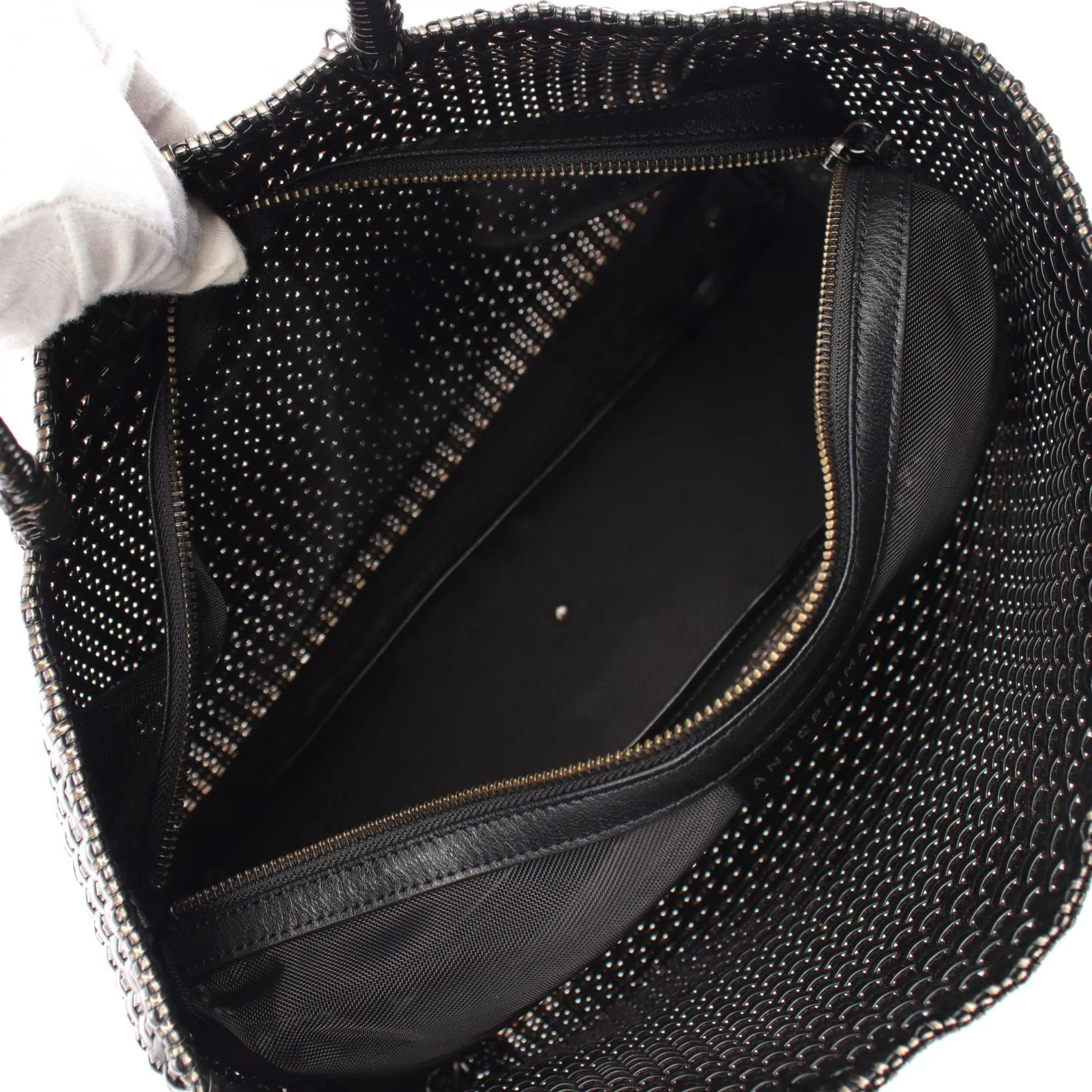 ANTEPRIMA Wirebag Intreccio Tote Bag Brown