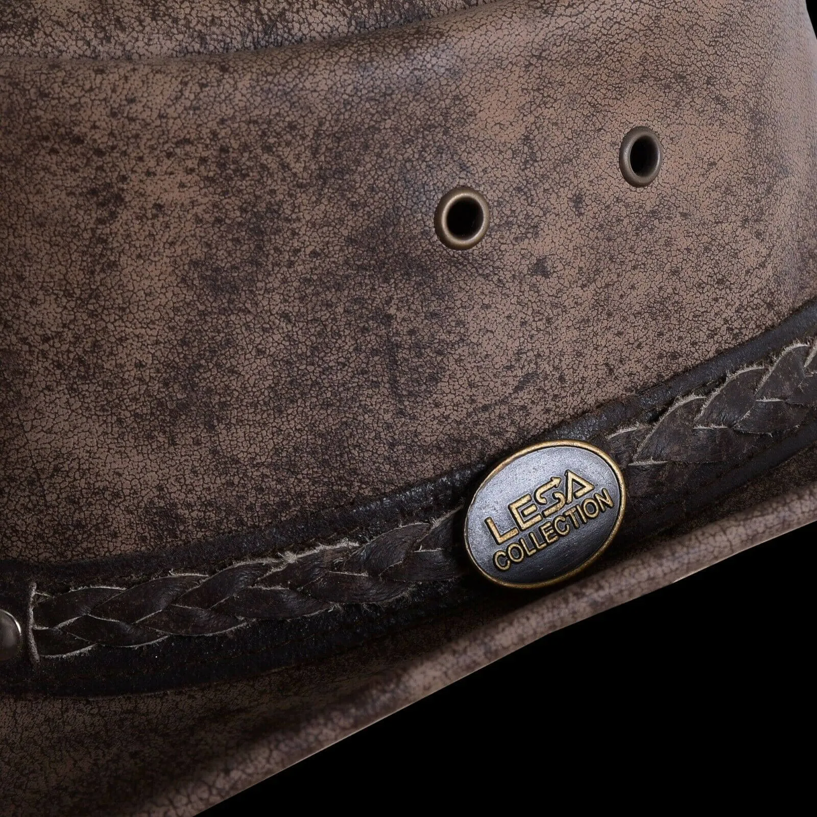 Australian Style Brow Leather Distressed Crushable Foldable Outback Classic Hat