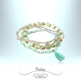 Barcelona Vintage Beaded Bracelet - Fresh Mint 2024
