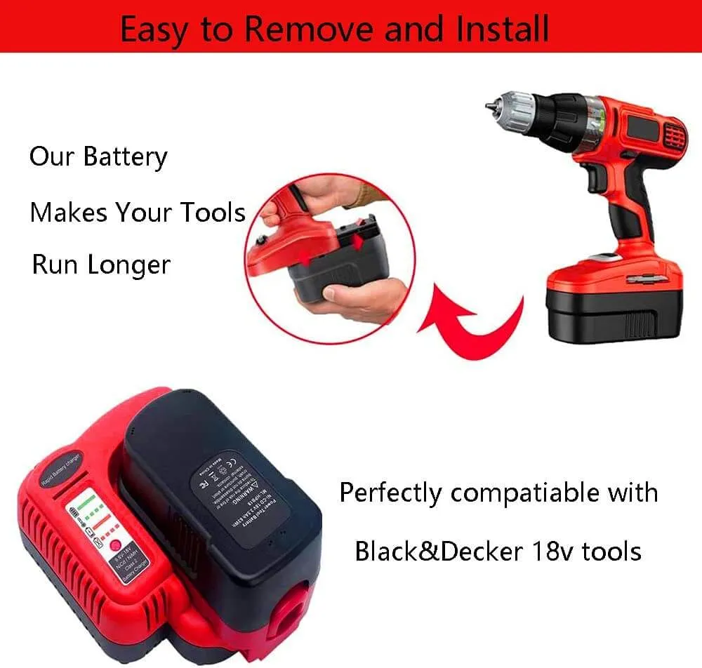 Battery for Black and Decker 18V