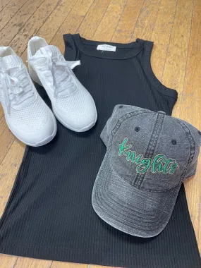 Bergan Knights Cursive Outline Mascot Hat