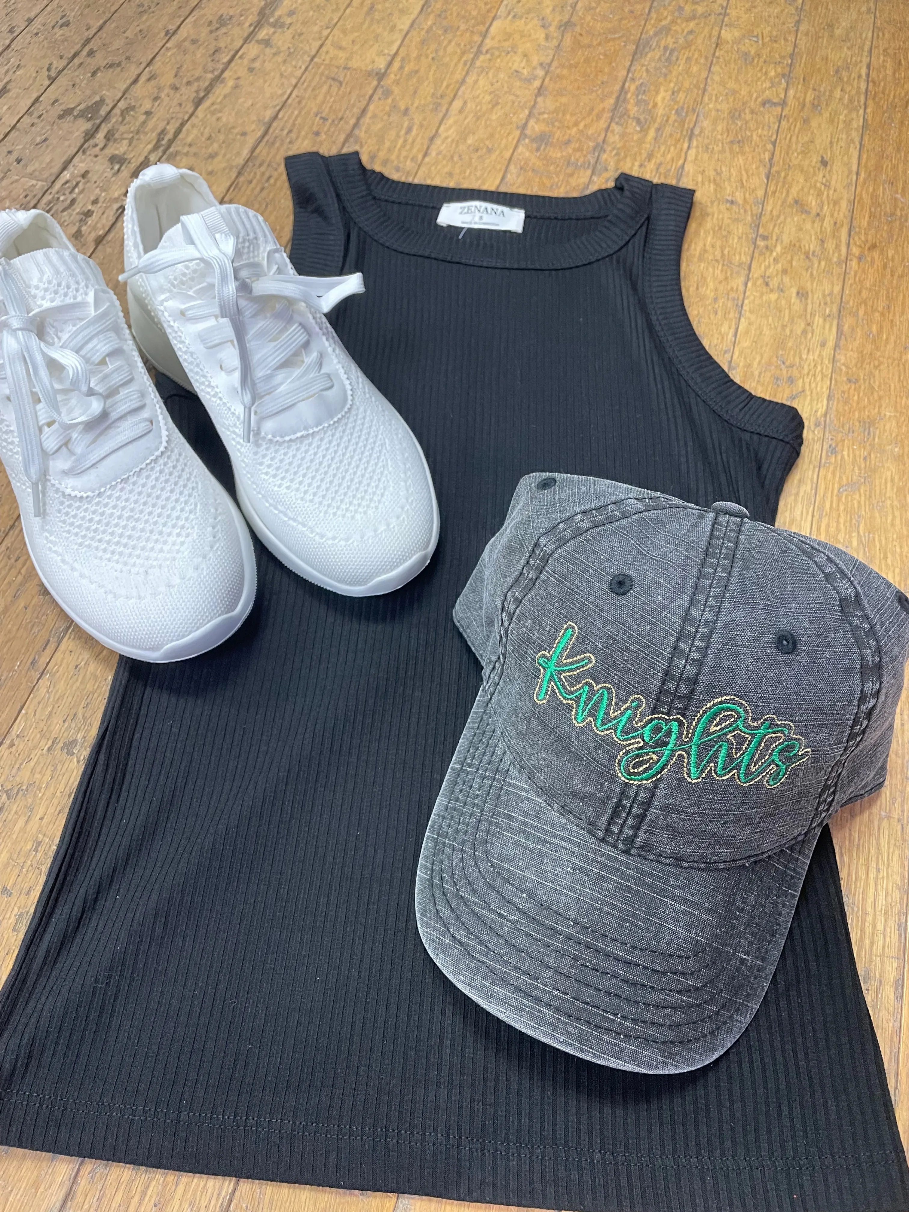 Bergan Knights Cursive Outline Mascot Hat