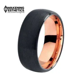 Black Brushed Tungsten Ring