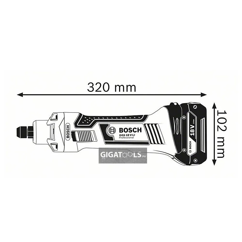 Bosch GGS 18V-Li 18V Cordless Straight Grinder (Bare Tool Only)
