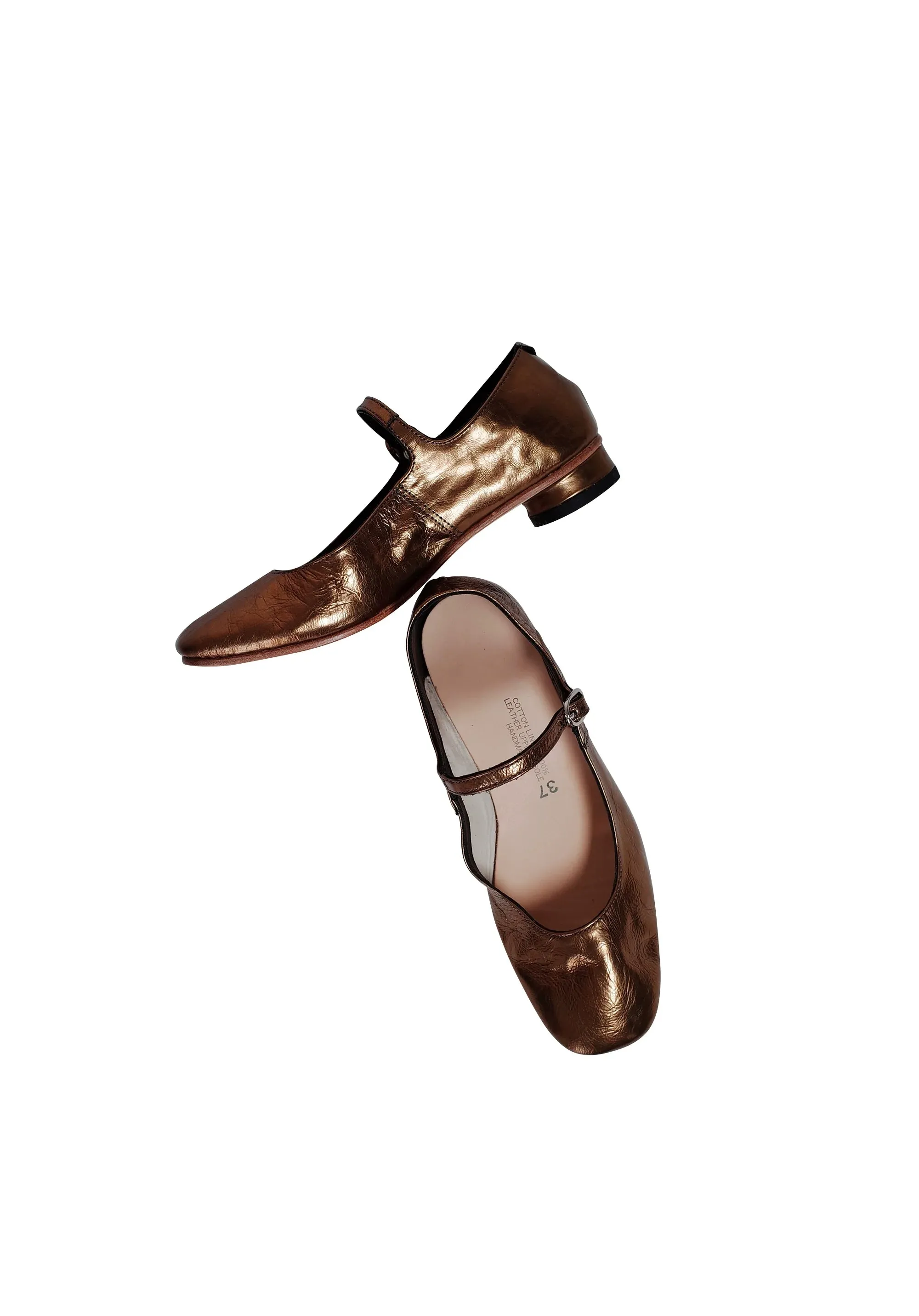 Bronze Metallic Mary Jane Shoes
