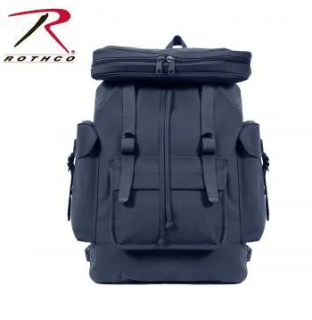 Canvas European Style Rucksack, Navy