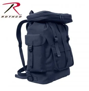 Canvas European Style Rucksack, Navy
