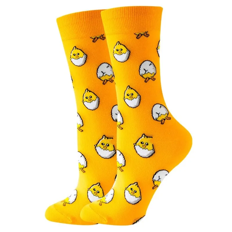 Cartoon Food And Fruit Socks