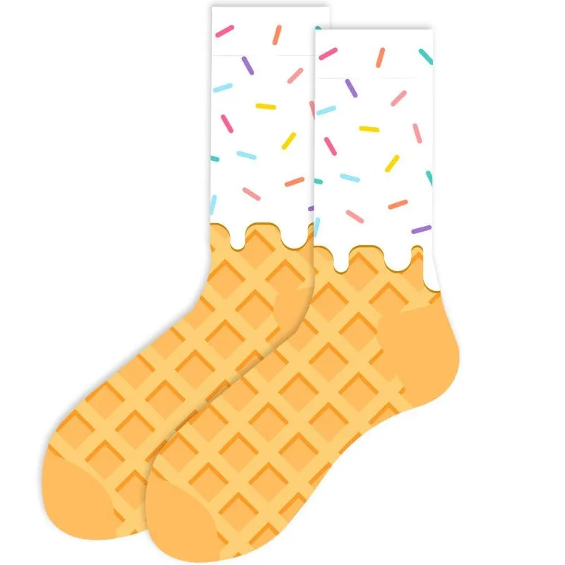 Cartoon Food And Fruit Socks