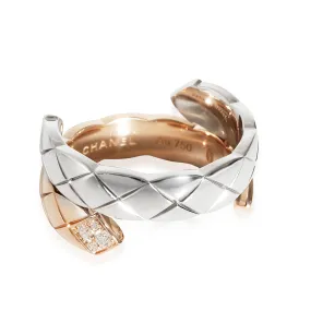 CHANEL Coco Crush Diamond Ring in 18k 2 Tone Gold 0.1 CTW