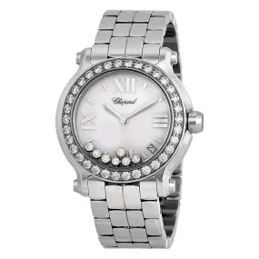 Chopard Happy Sport White Dial Diamond Ladies Watch 278477-3008