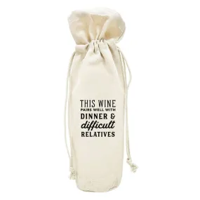 Christmas Canvas Wine Bag