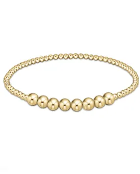 Classic Gold Beaded Bliss 2.5mm Bed Bracelet 5mm Gold