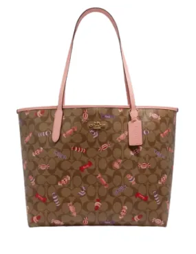 Coach City Tote in Signature Canvas With Candy Print