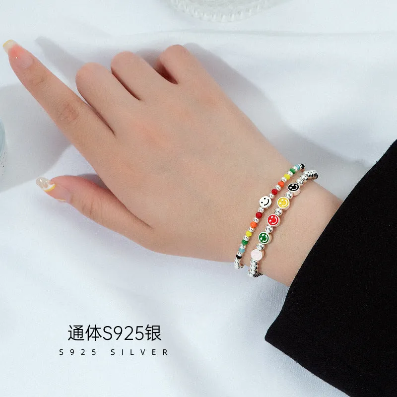 Colorful Smiley Beaded Bracelet