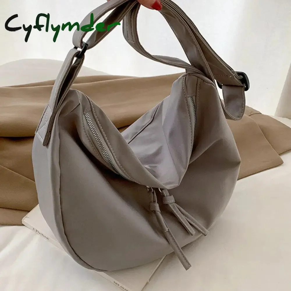 Cyflymder Canvas Women's Bag Cheap Casual Large Capacity Shoulder Bags Fashion Zipper Handbags Shopper Student School Bag Shopping Bags