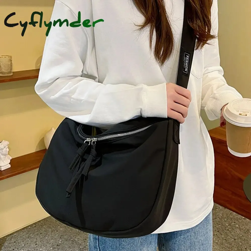 Cyflymder Canvas Women's Bag Cheap Casual Large Capacity Shoulder Bags Fashion Zipper Handbags Shopper Student School Bag Shopping Bags