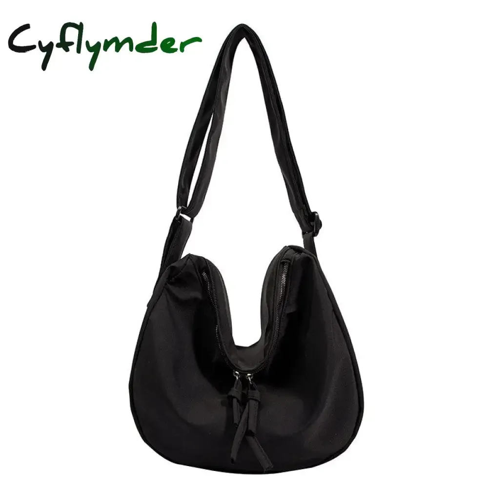 Cyflymder Canvas Women's Bag Cheap Casual Large Capacity Shoulder Bags Fashion Zipper Handbags Shopper Student School Bag Shopping Bags
