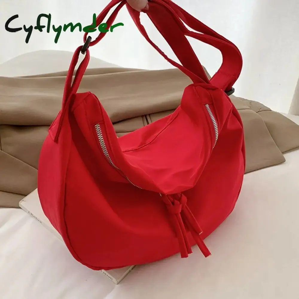Cyflymder Canvas Women's Bag Cheap Casual Large Capacity Shoulder Bags Fashion Zipper Handbags Shopper Student School Bag Shopping Bags