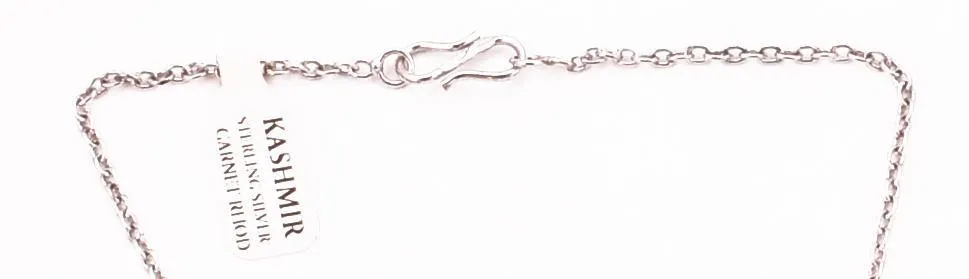 Daisy Red Garnet Necklace 925 Sterling Silver Natural Gemstone Necklaces Handcrafted