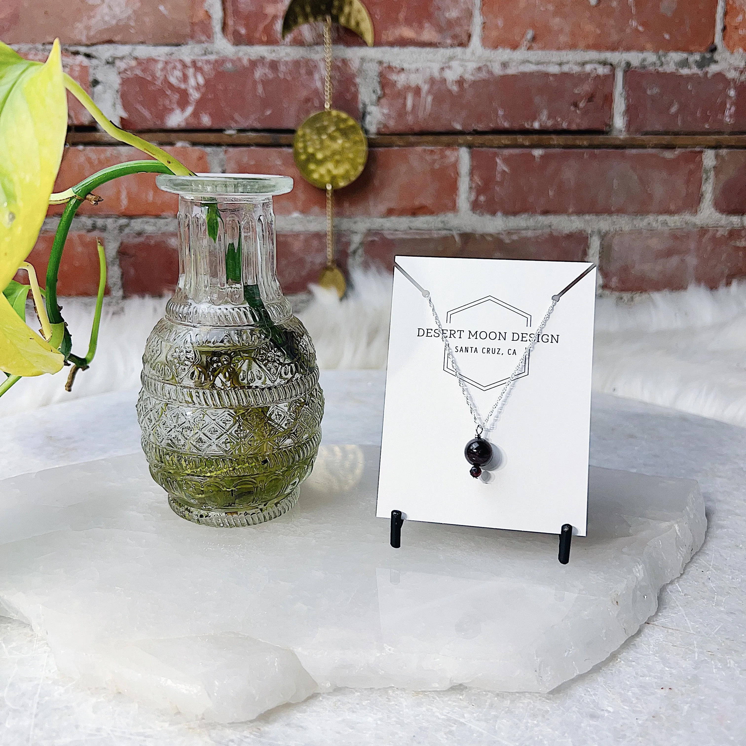 Desert Moon Manifesting Garnet Necklace