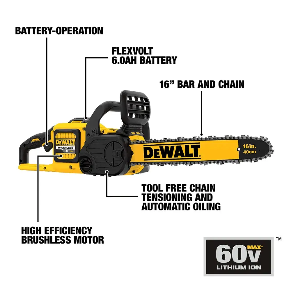 DeWalt FLEXVOLT‚® 60V MAX* Brushless Chainsaw Kit