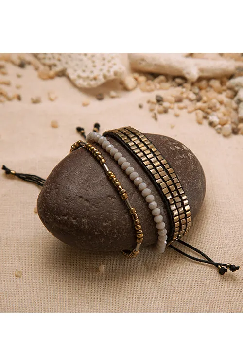 Dhaaga Chic Glam Gold Bracelet Set