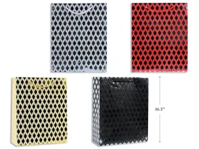 Diamond Design Gift XL Bag 31x42x12cm 4 asst color 210 gsm