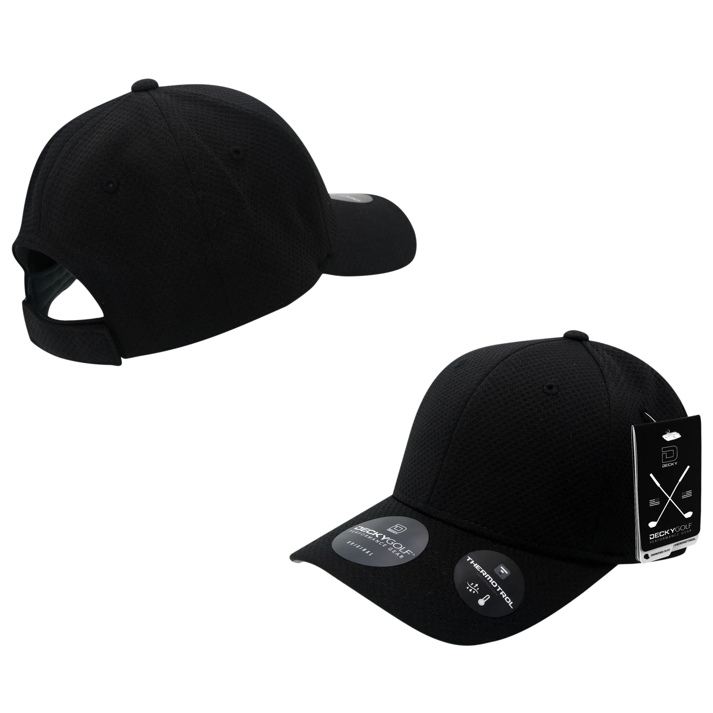 Dimple Pattern L/C Structured Hat - Golf & Sports Cap - Decky 6201