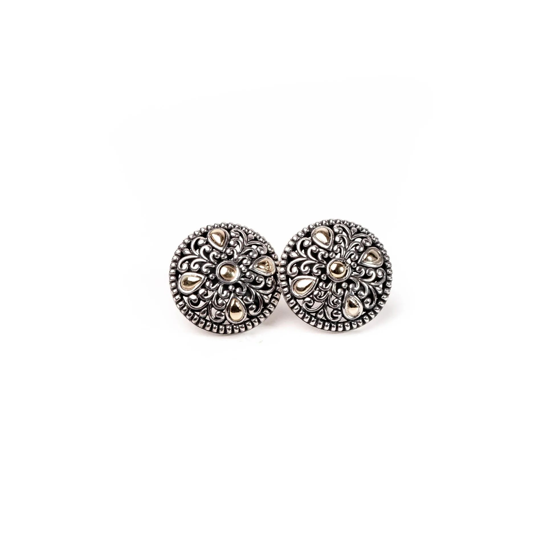 Earstud Two Tone Ukir