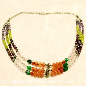 Earth & Heaven Carnelian Moonstone Sterling Silver Necklace