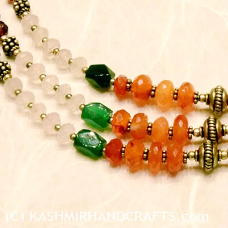 Earth & Heaven Carnelian Moonstone Sterling Silver Necklace