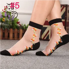 Elegant Women Socks, Design #5, Organic Cotton