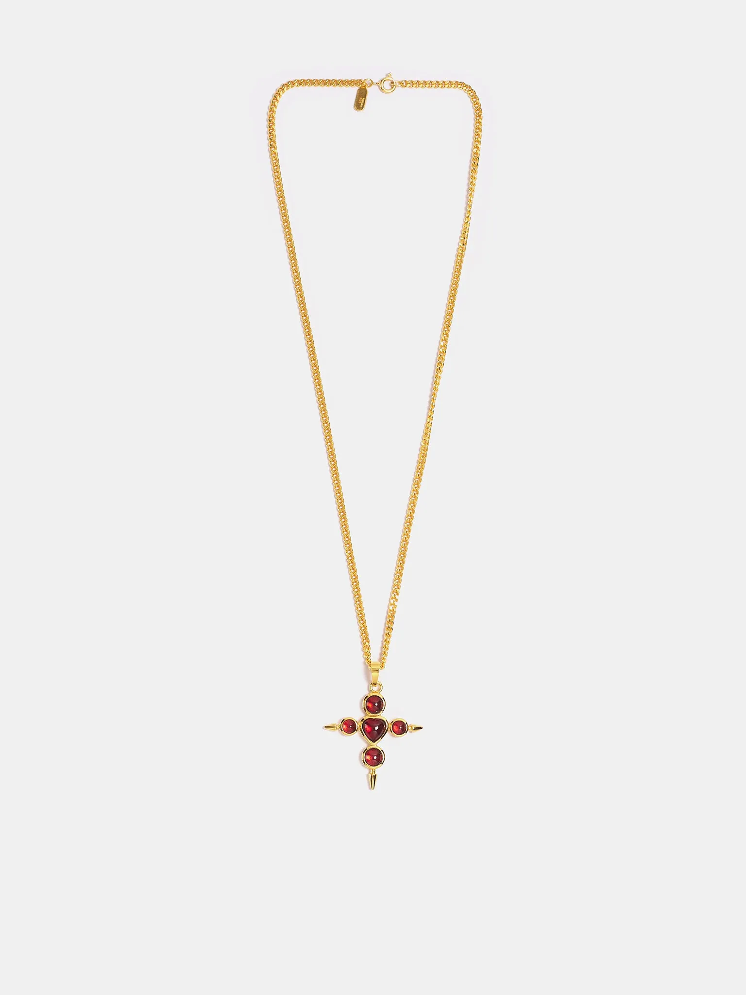 Empress Garnet Necklace EMPRESS-GARNET-GOLD-PLATED-SIL
